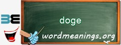 WordMeaning blackboard for doge